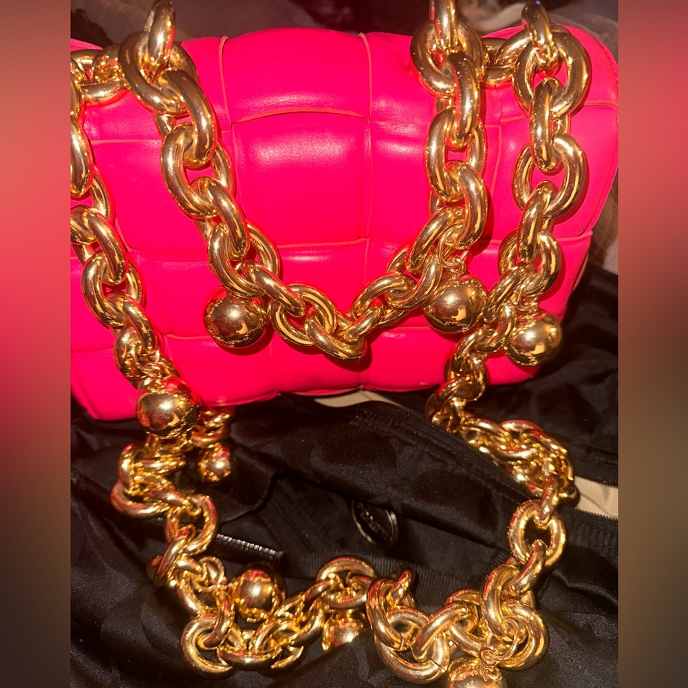 Bottega Veneta pink and lollipop gold padded Cassette bag - Picture 2 of 7